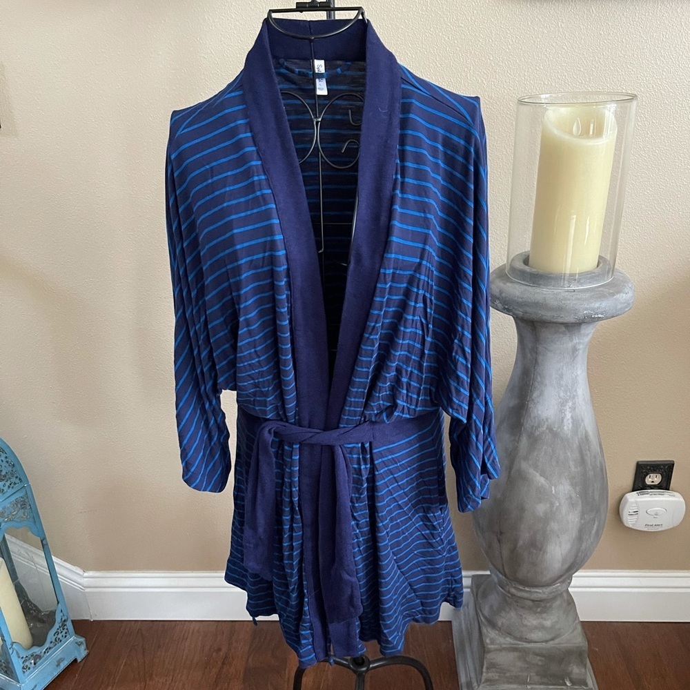 Splendid Sleep Striped Short Robe - Picture 2 of 6